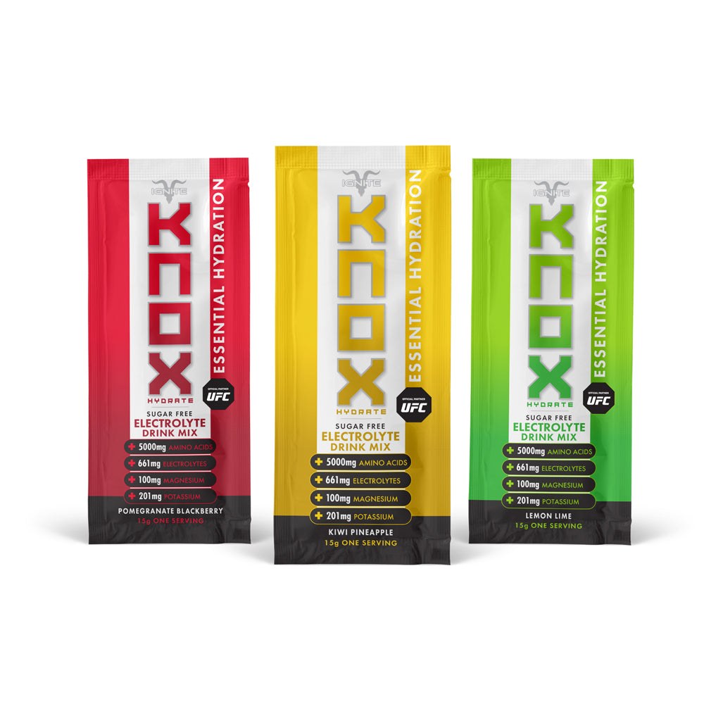 Knox Elektrolyt-Sachets in drei Geschmacksrichtungen